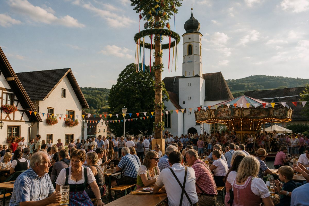 Kirtag auf dem Dorfplatz